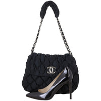 Chanel Bubble Quilt Nylon Flap Bag