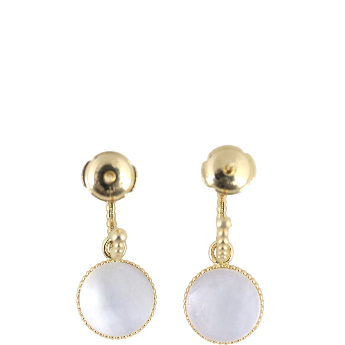 Dior Rose des Vents 18k Yellow Gold Diamond and Mother of Pearl Earrings