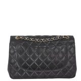 Chanel Classic Double Flap Jumbo | Black Lambskin Diamond