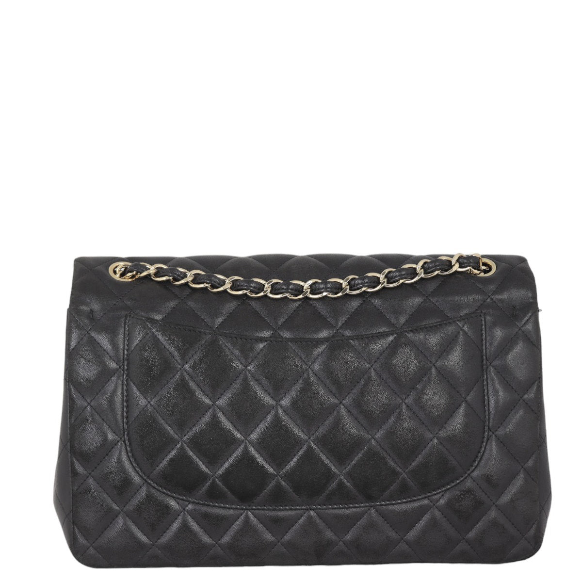 Chanel Classic Double Flap Jumbo | Black Lambskin Diamond
