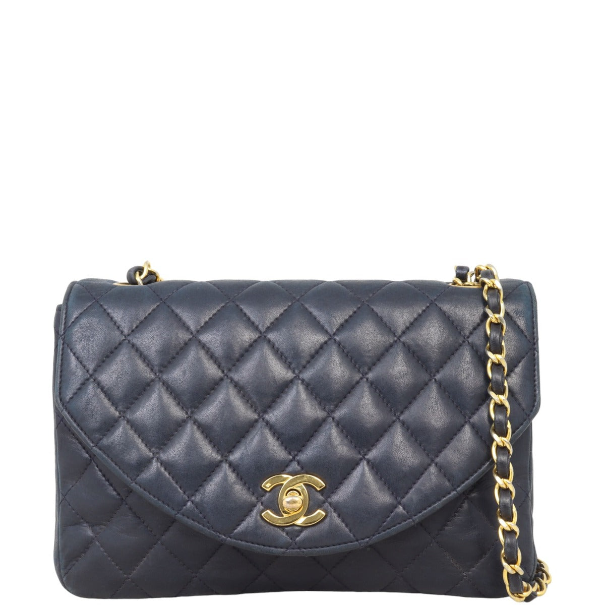 Chanel Vintage Half Moon Single Flap Bag