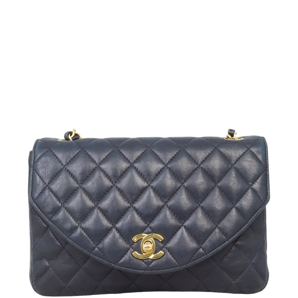 Chanel Vintage Half Moon Single Flap Bag