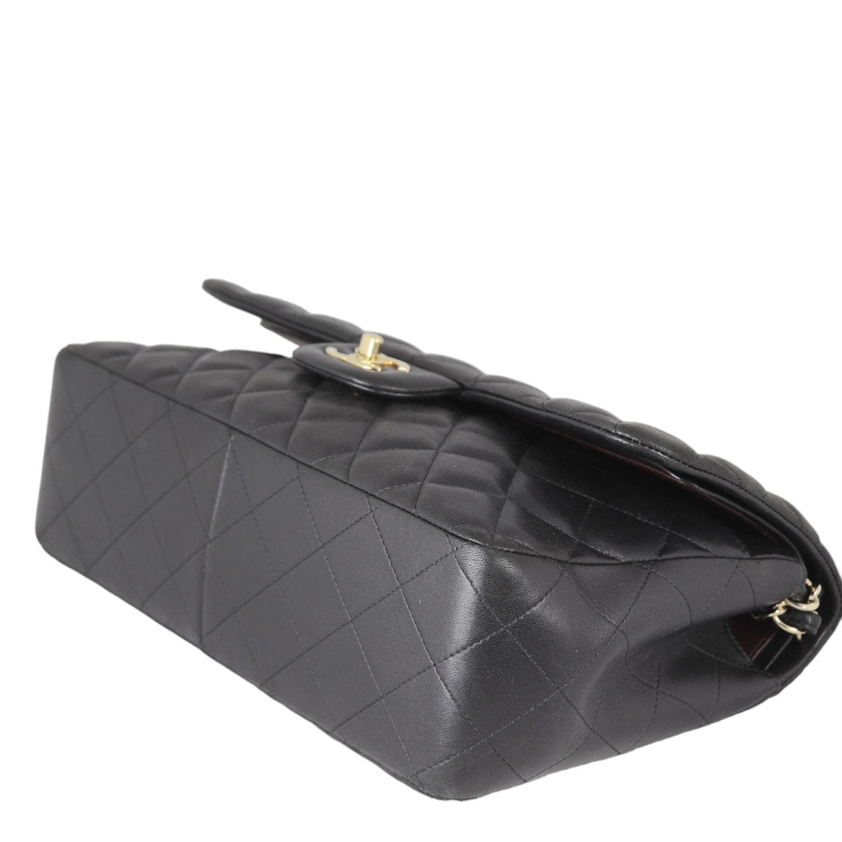 Chanel Classic Double Flap Jumbo | Black Lambskin Diamond