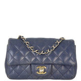 Chanel Classic Flap Mini Rectangular Bag Caviar | Navy Blue
