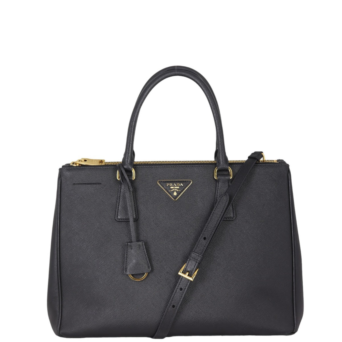 Prada Saffiano Lux Galleria Double Zip Tote Medium
