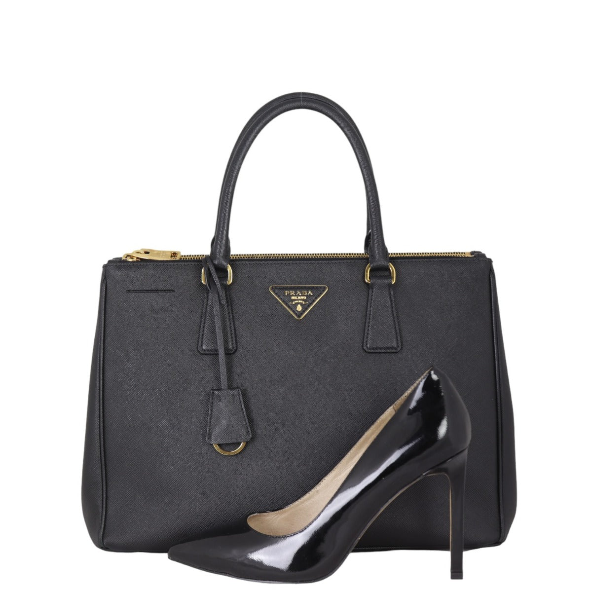 Prada Saffiano Lux Galleria Double Zip Tote Medium