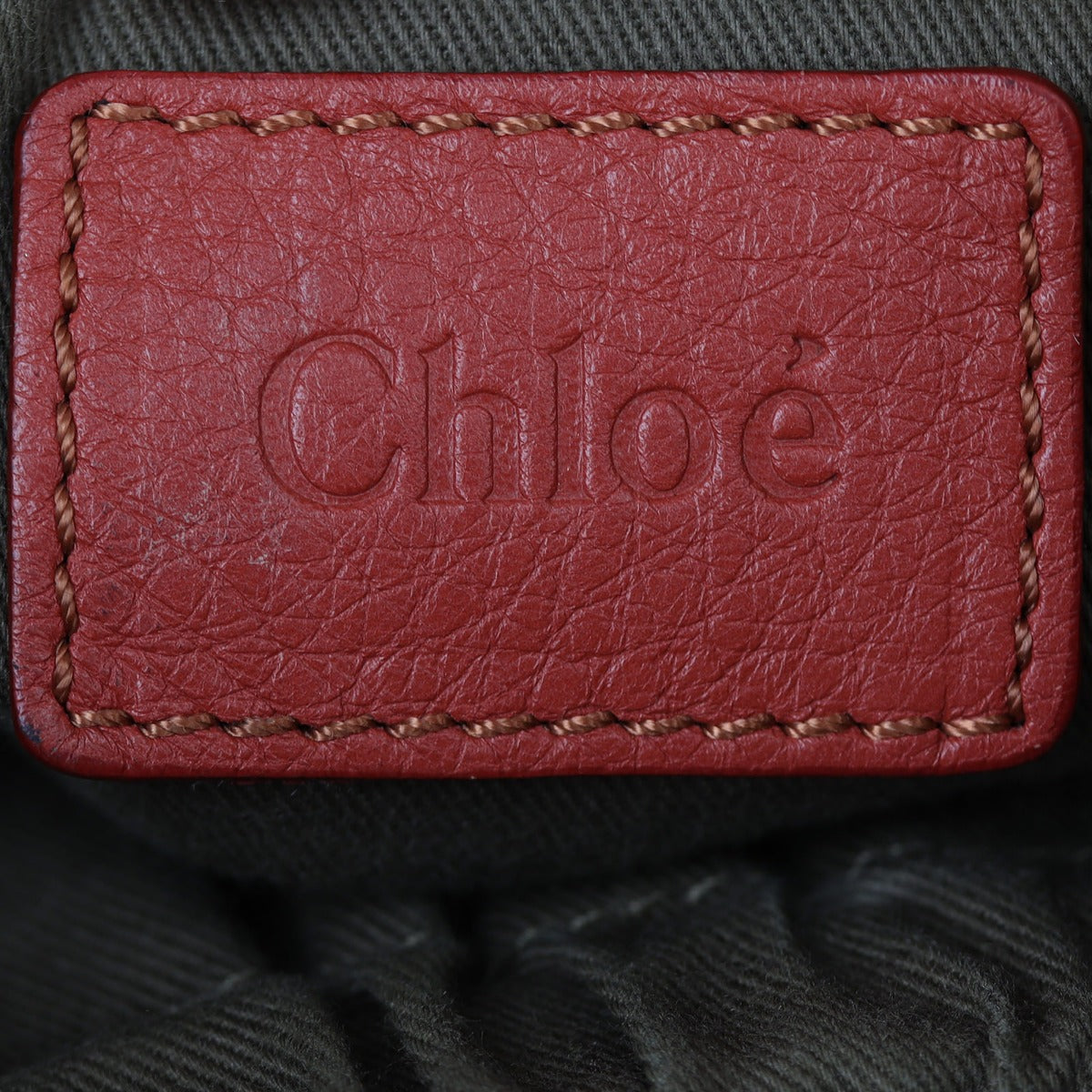 Chloe Marcie Medium Satchel Interior Stamp