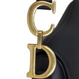 Dior Saddle Bag with Embroidered Shoulder Strap Hardware