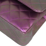 Chanel Classic Double Flap Medium | Purple Green Iridescent Lambskin