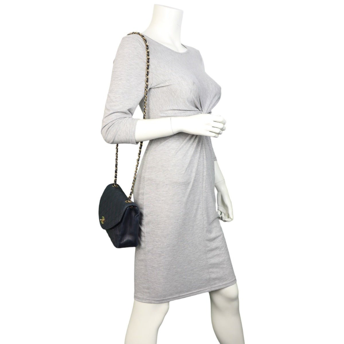 Chanel Vintage Half Moon Single Flap Bag