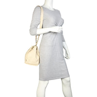 Chanel CC Drawstring Bucket Bag | Beige