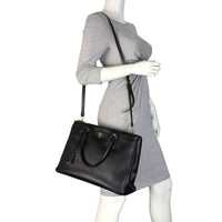 Prada Saffiano Lux Galleria Double Zip Tote Medium