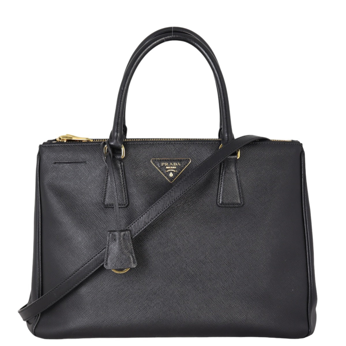 Prada Saffiano Lux Galleria Double Zip Tote Medium