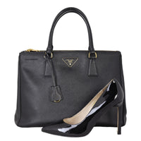 Prada Saffiano Lux Galleria Double Zip Tote Medium