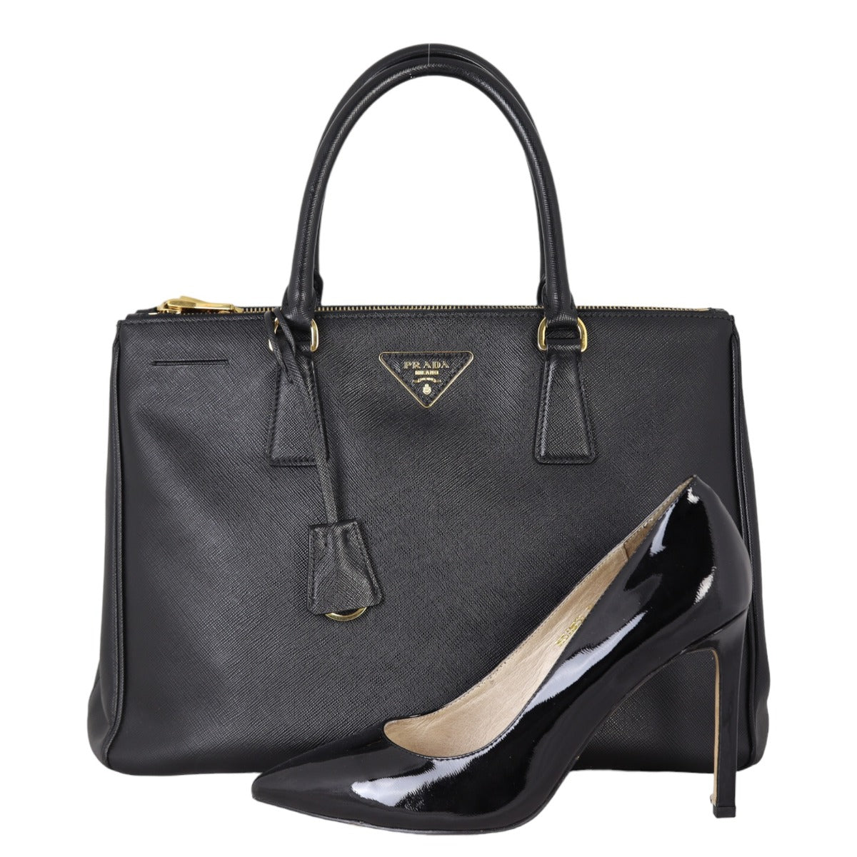 Prada Saffiano Lux Galleria Double Zip Tote Medium