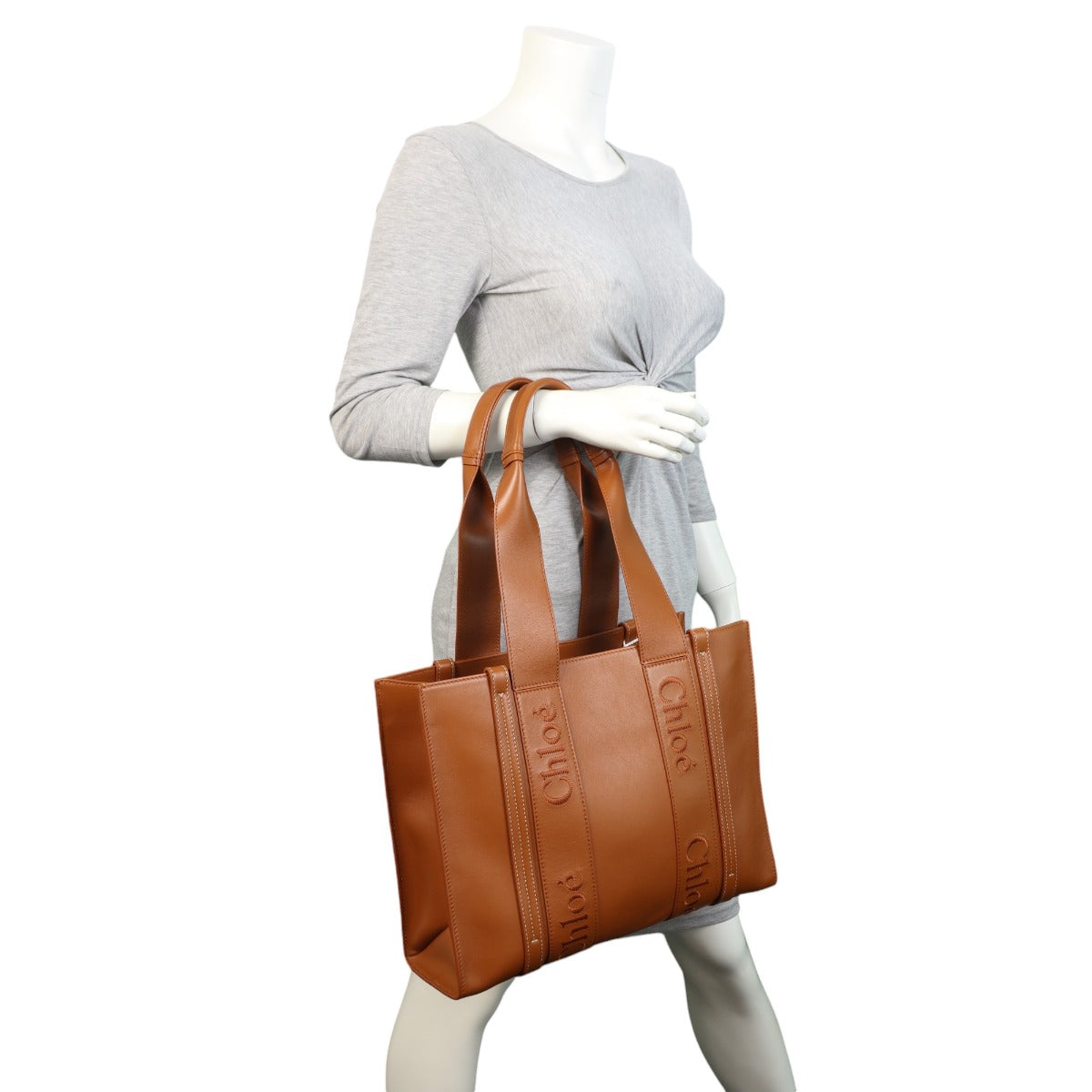 Chloe Woody Leather Tote Bag Medium