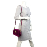 Gucci GG Marmont Velvet Small Camera Bag