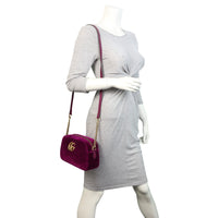 Gucci GG Marmont Velvet Small Camera Bag