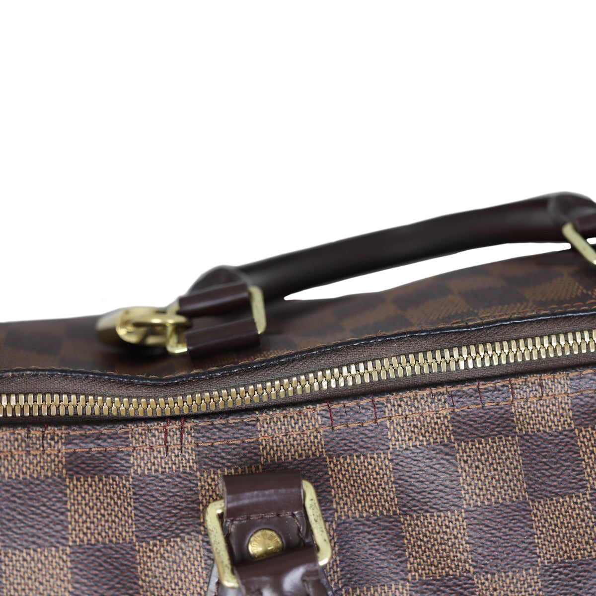 Louis Vuitton Speedy 30 Bandouliere Damier Ebene Cracks