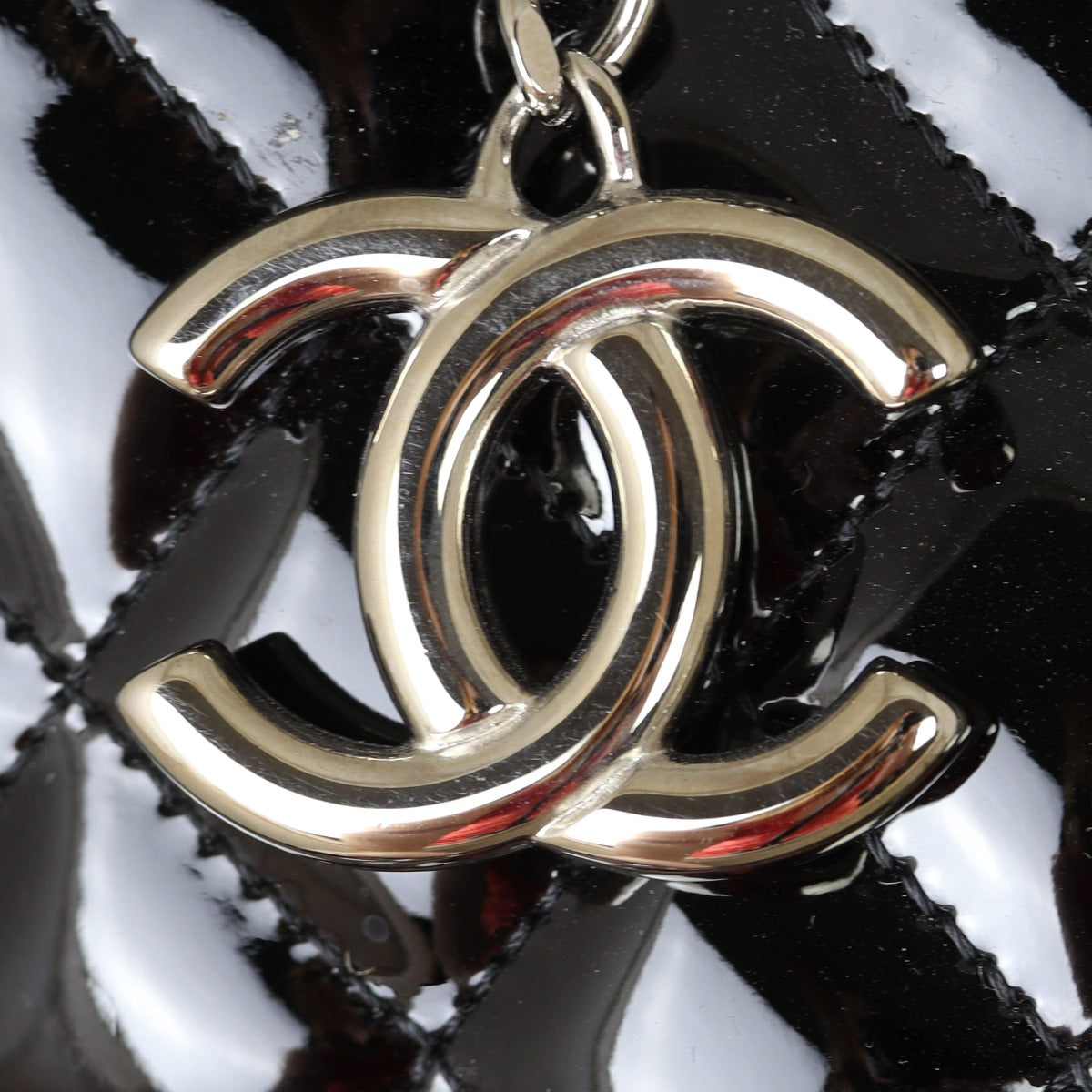 Chanel Mademoiselle Bowler Bag Patent Large Hardware