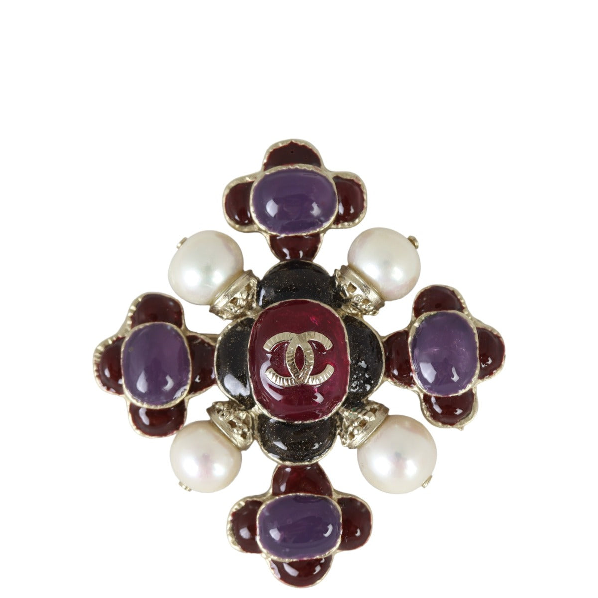 Chanel CC Embellished Brooch