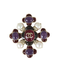 Chanel CC Embellished Brooch