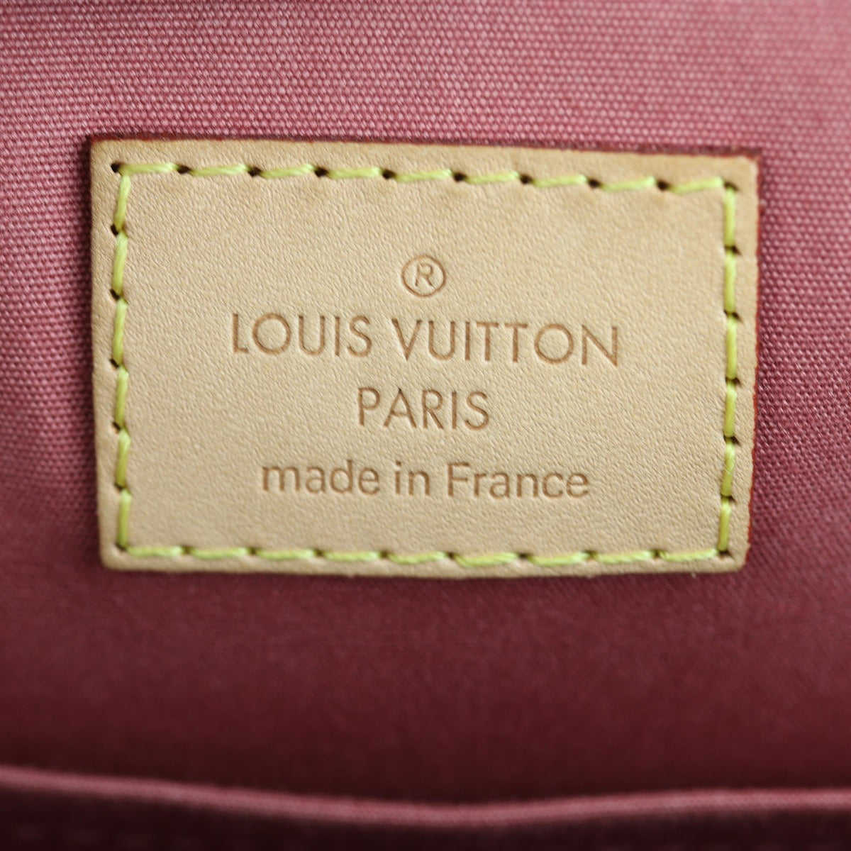 Louis Vuitton Alma BB Monogram Vernis Interior Stamp