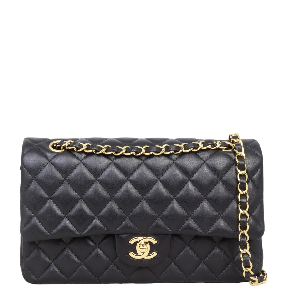 Chanel Classic Double Flap Medium | Black Lambskin Gold Hardware