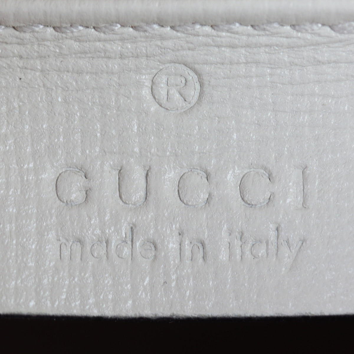 Gucci GG Supreme Horsebit Pouch Interior Stamp