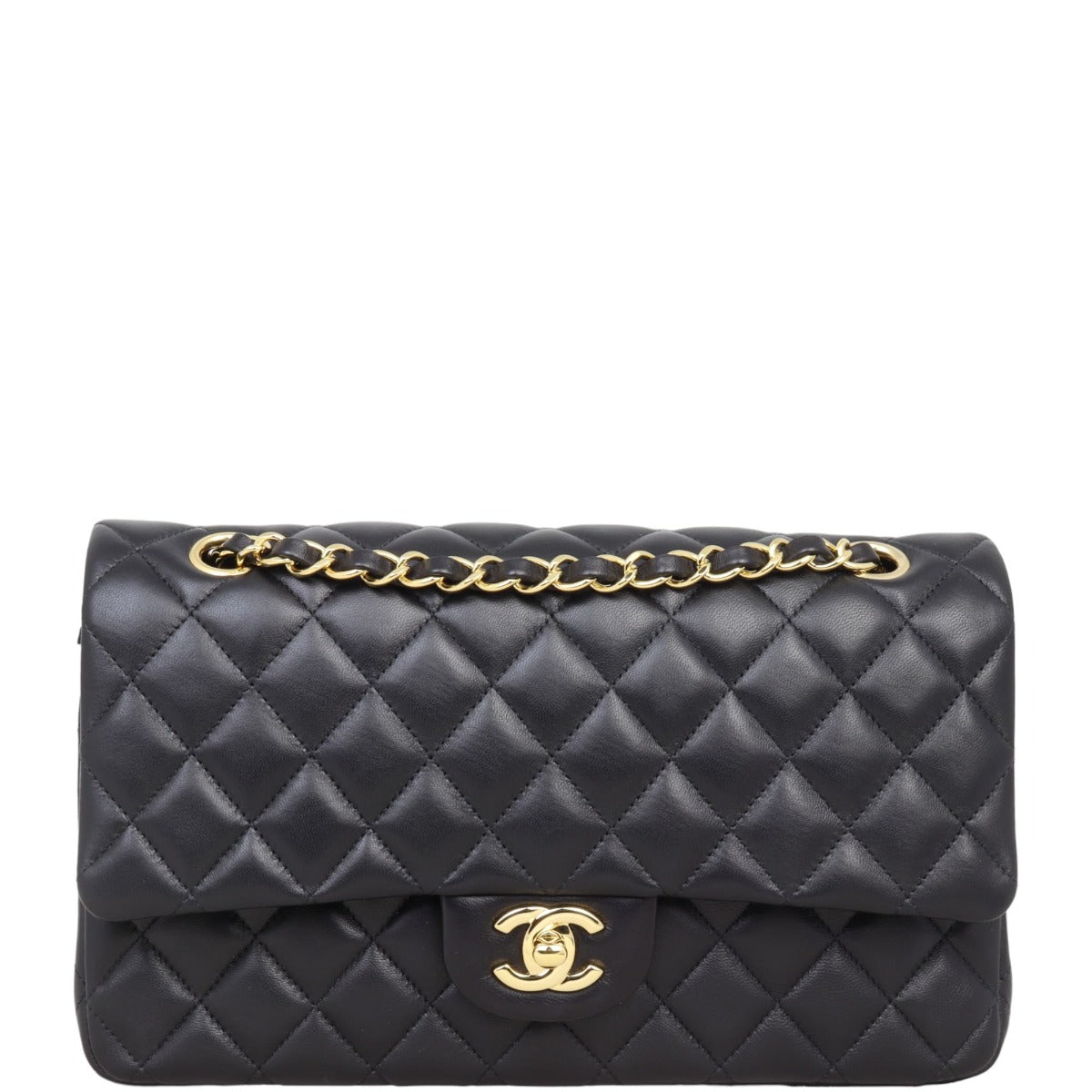 Chanel Classic Double Flap Medium | Black Lambskin Gold Hardware