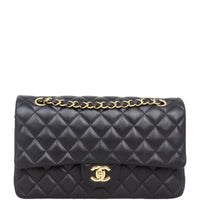 Chanel Classic Double Flap Medium | Black Lambskin Gold Hardware