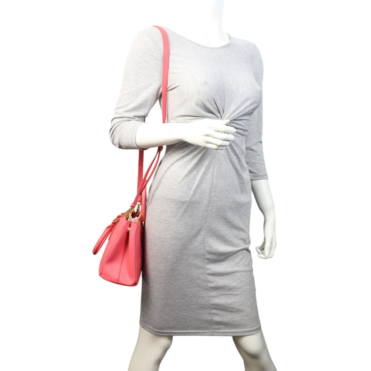 Prada Saffiano Lux Galleria Double Zip Tote Mini