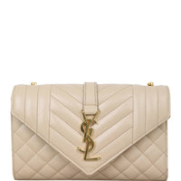 Saint Laurent Monogram Mix Matelasse Envelope Chain Bag Small