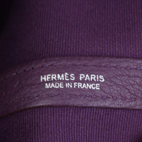 Hermes Garden Party 36 Toile Officier (purple) Interior Stamp
