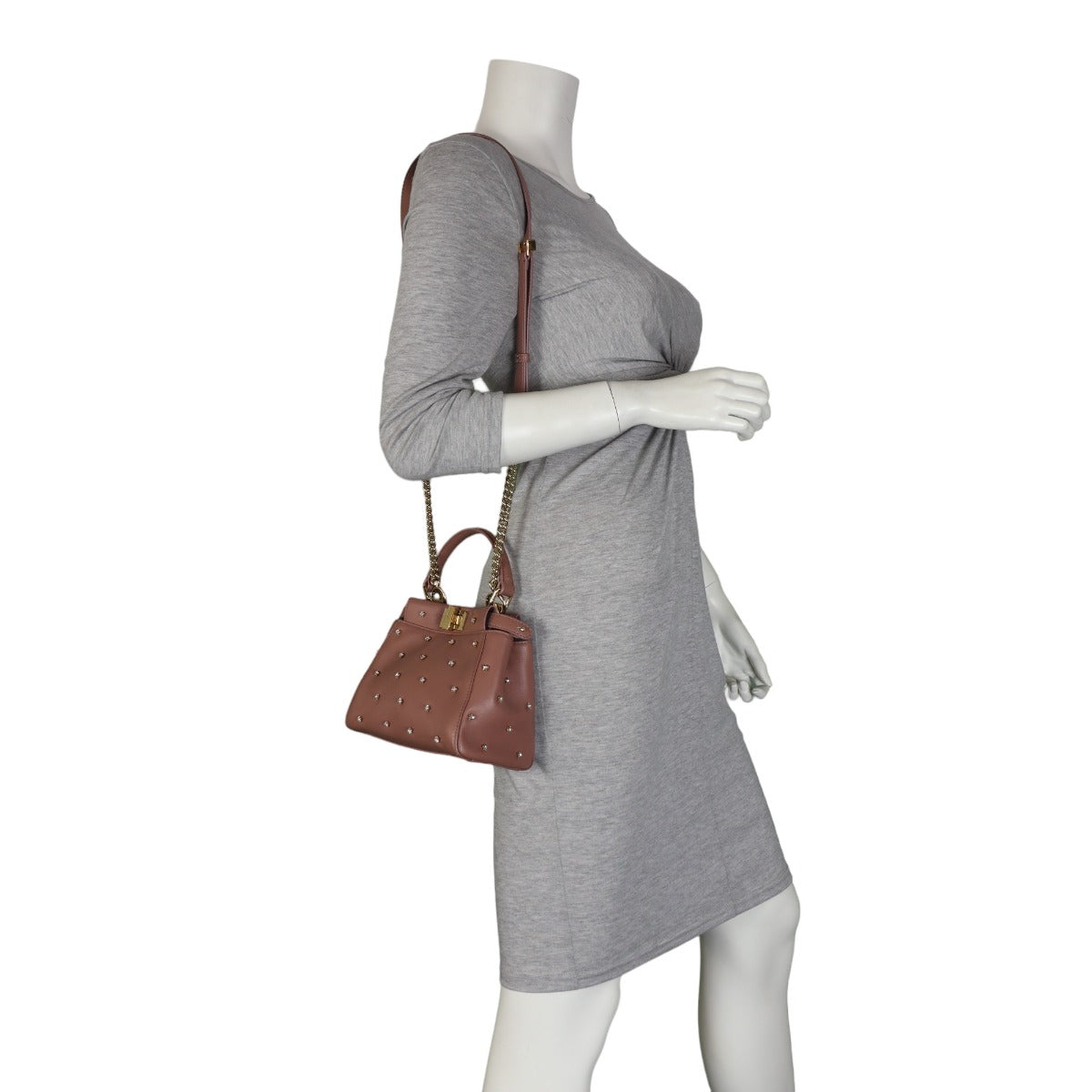 Fendi Star Crystal Embellished XS Iconic Peekaboo