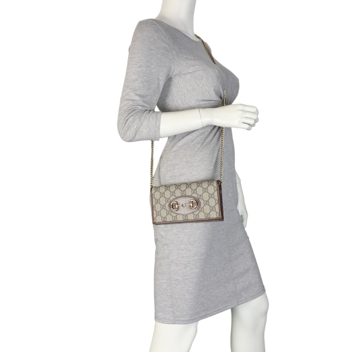 Gucci GG Supreme Horsebit 1955 Chain Wallet