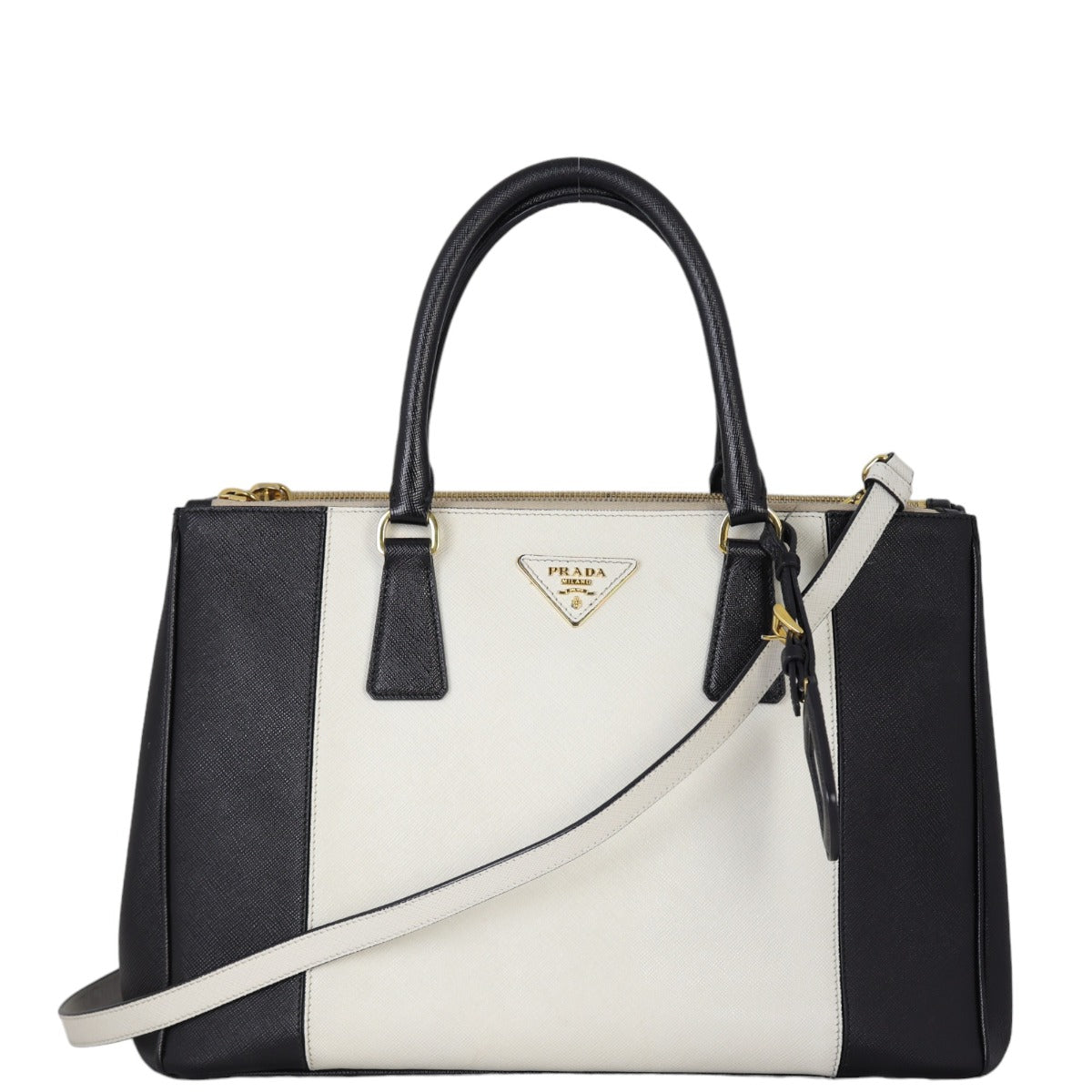 Prada Saffiano Lux Galleria Double Zip Tote Medium