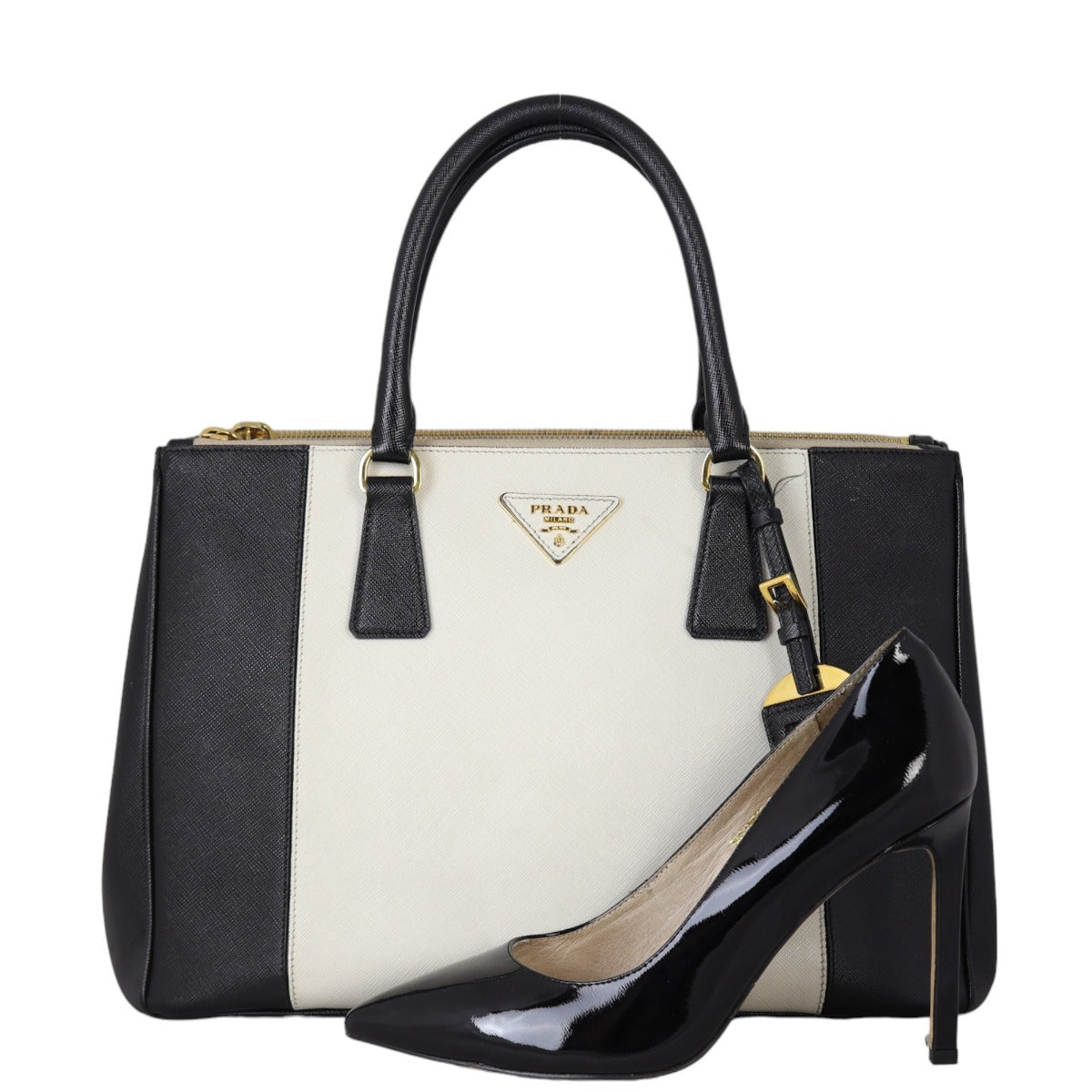 Prada Saffiano Lux Galleria Double Zip Tote Medium