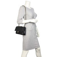 Chanel Classic Double Flap Medium | Black Lambskin Gold Hardware