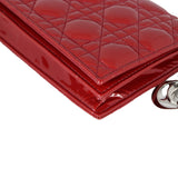 Dior Lady Dior Patent Cannage Pouch