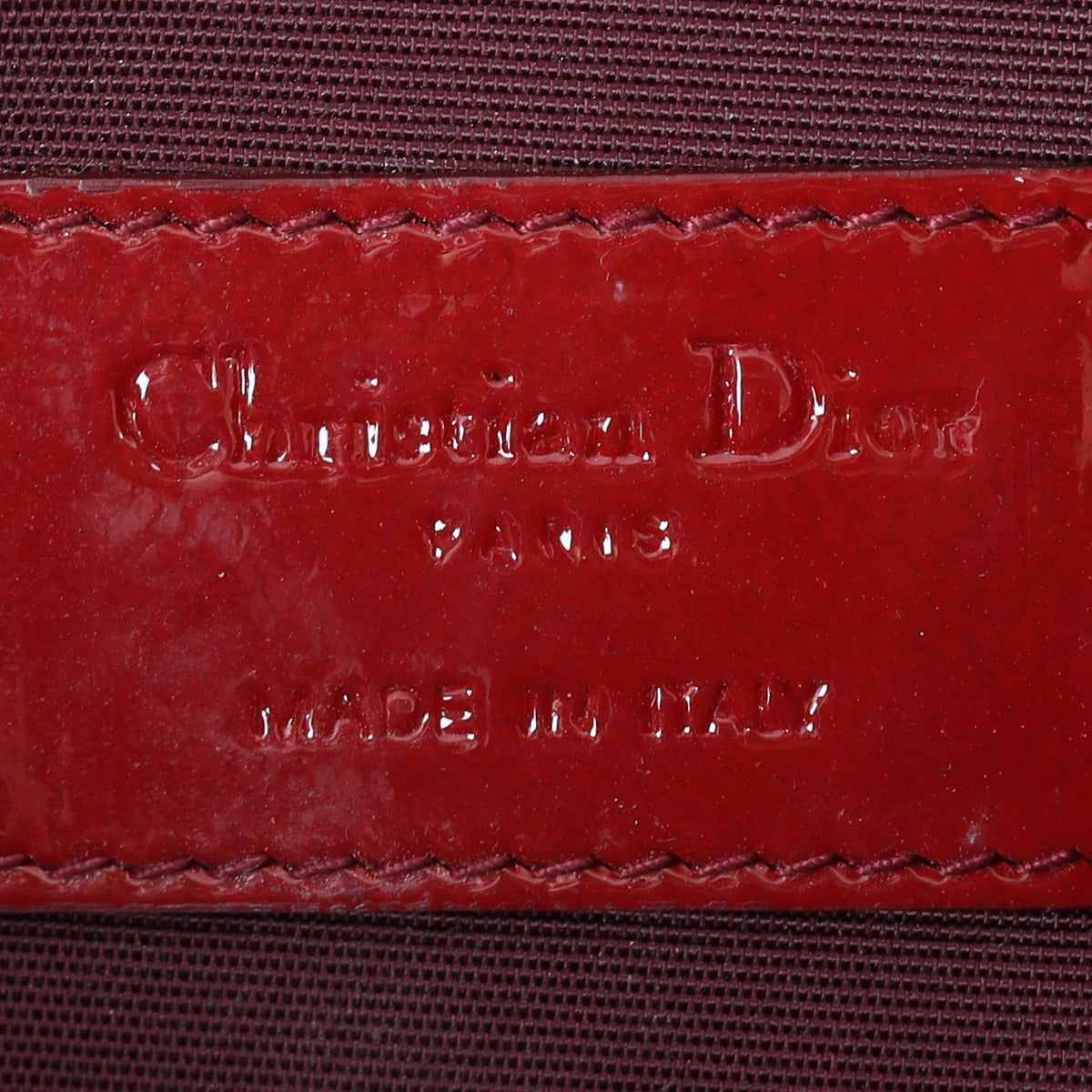 Dior Lady Dior Patent Cannage Pouch