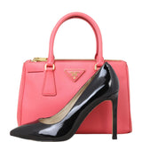 Prada Saffiano Lux Galleria Double Zip Tote Mini
