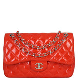 Chanel Classic Double Flap Jumbo Patent | Red