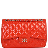 Chanel Classic Double Flap Jumbo Patent | Red