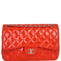 Chanel Classic Double Flap Jumbo Patent | Red