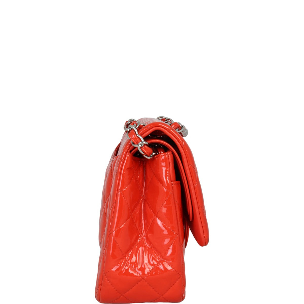 Chanel Classic Double Flap Jumbo Patent | Red