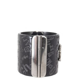 Chanel CC Resin Hinged Cuff | Black