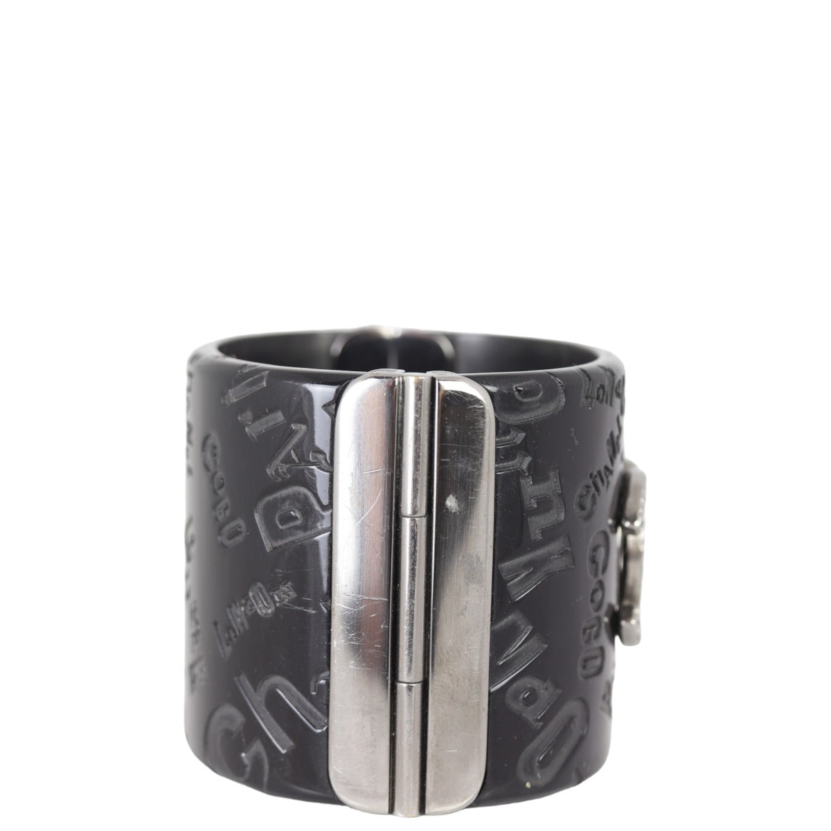 Chanel CC Resin Hinged Cuff | Black