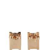 Gucci Icon Twirl 18k Rose Gold Stud Earrings