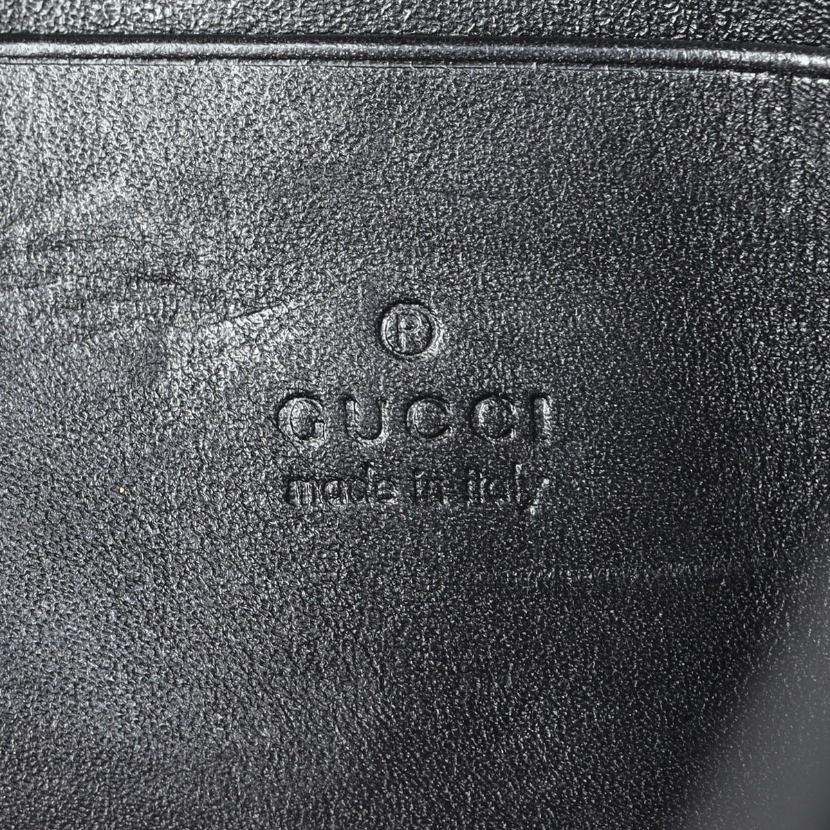 Gucci GG Marmont Matelasse Chain Wallet Interior Stamp